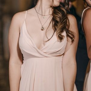 BHLDN Anthropology Bridesmaid Dress Blush